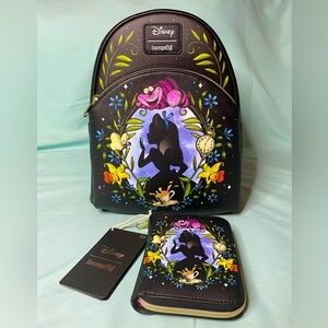 Loungefly x Disney Alice in Wonderland Curious Backpack & Wallet